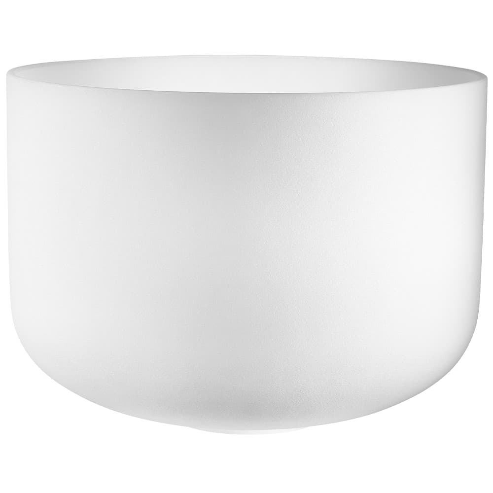 White-Frosted Crystal Singing Bowl 16" - E3/Solarplexus Chakra/432 Hz