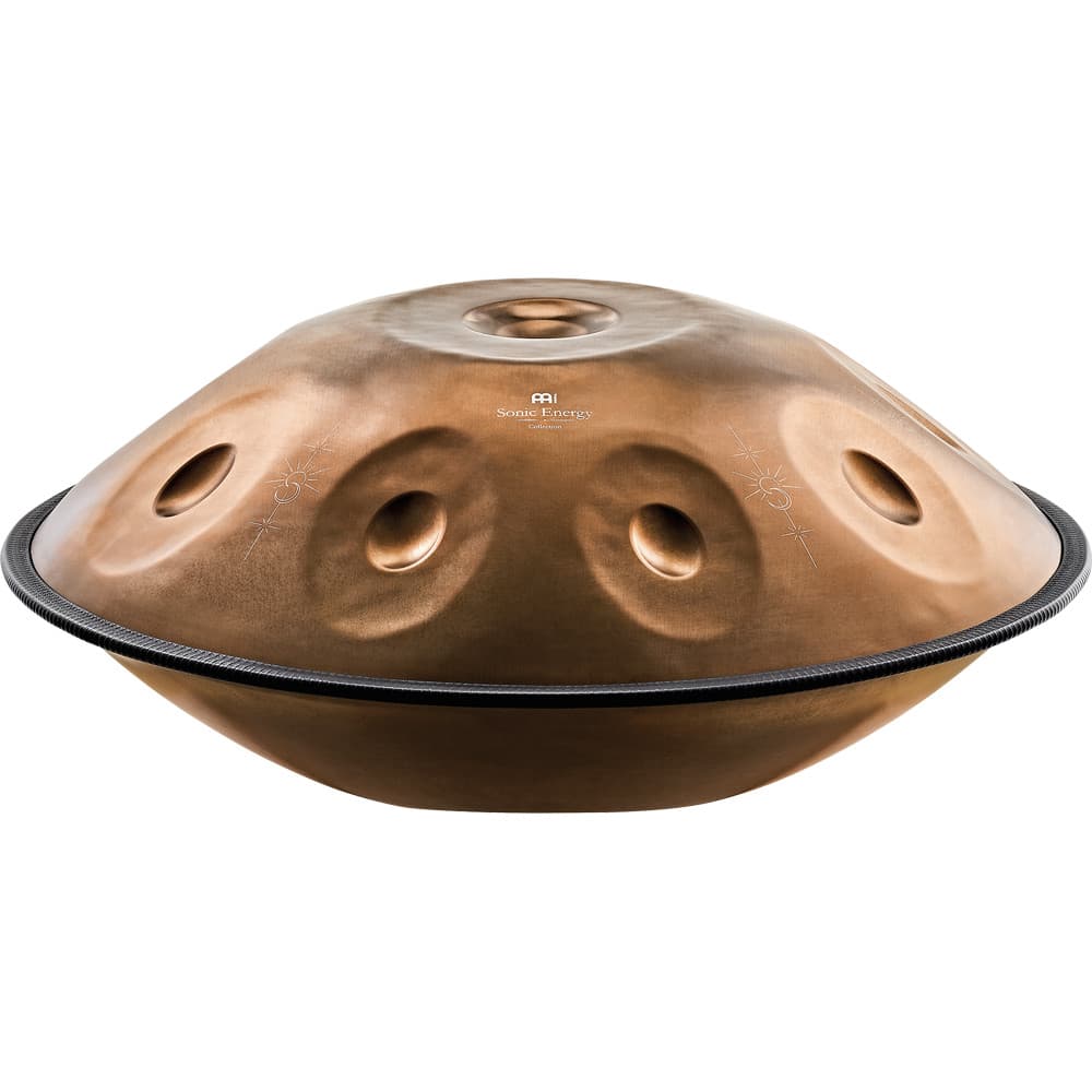 Sensory Handpan, Stainless Steel, Bb2 Amara, 9 Notes, 432 Hz, Vintage copper, Engraved design