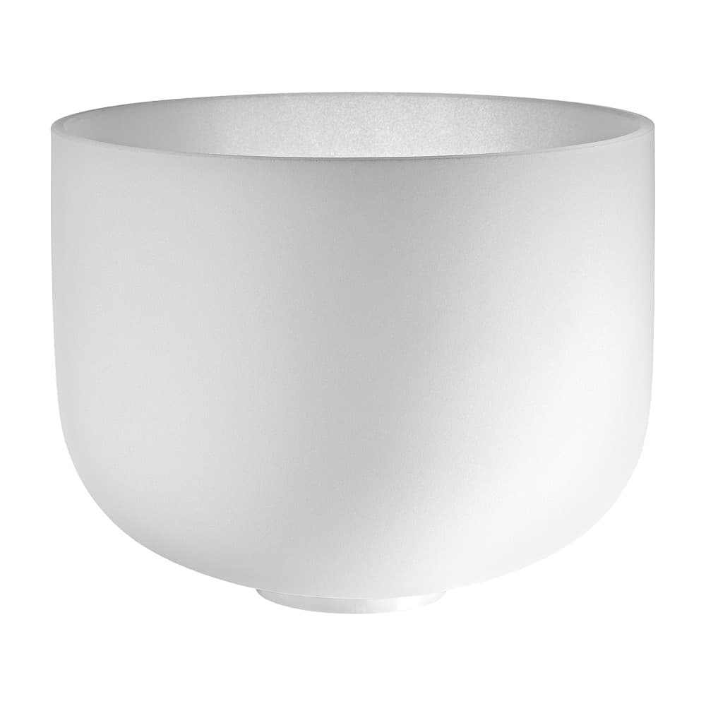 White-Frosted Crystal Singing Bowl 12" - A3/Brow Chakra/440 Hz