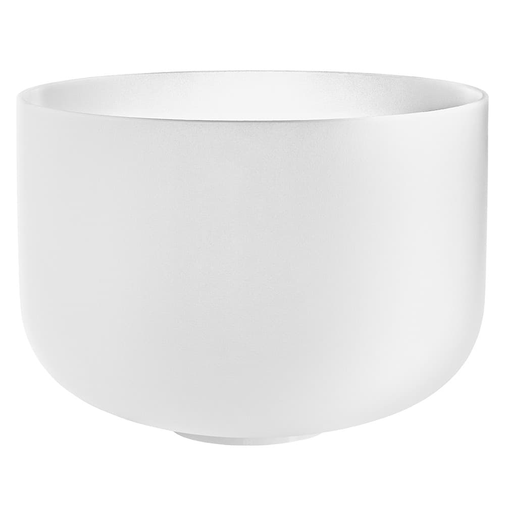 White-Frosted Crystal Singing Bowl 14" - G3/Throat Chakra/432 Hz