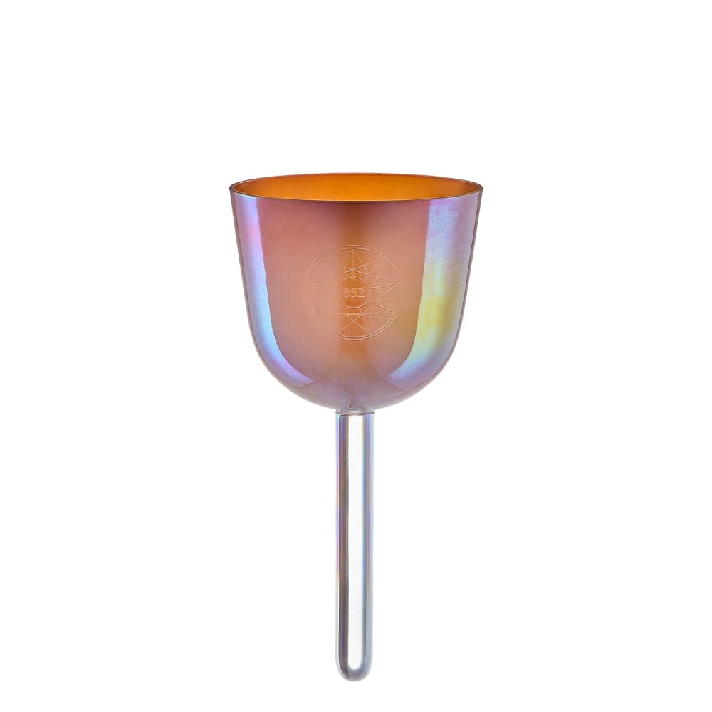 3.75" Essence Solfeggio Crystal Singing Bowl La 852 Hz, Mango Mojito