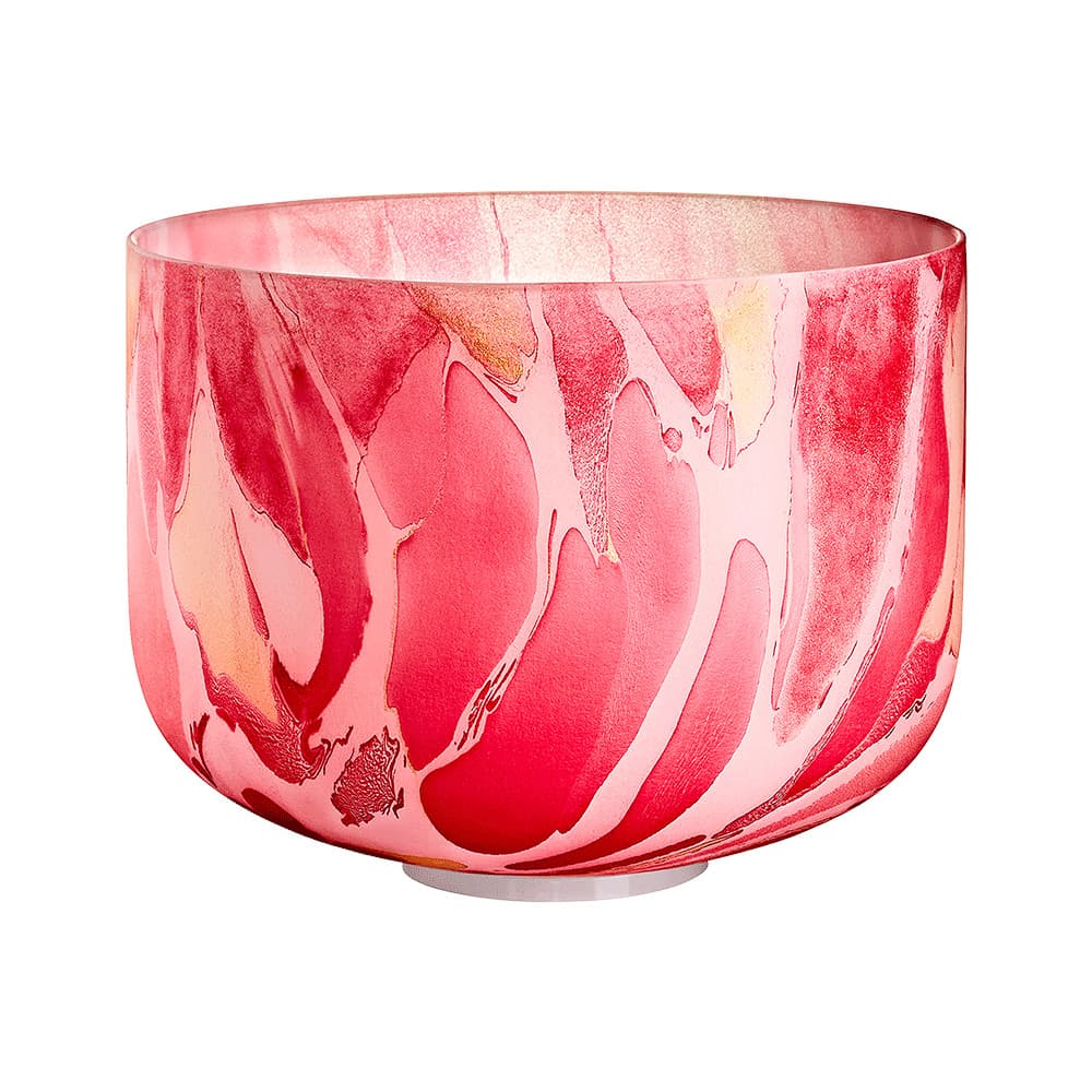 Marble Crystal Singing Bowl 10" - C4/Root Chakra/432 Hz - Red