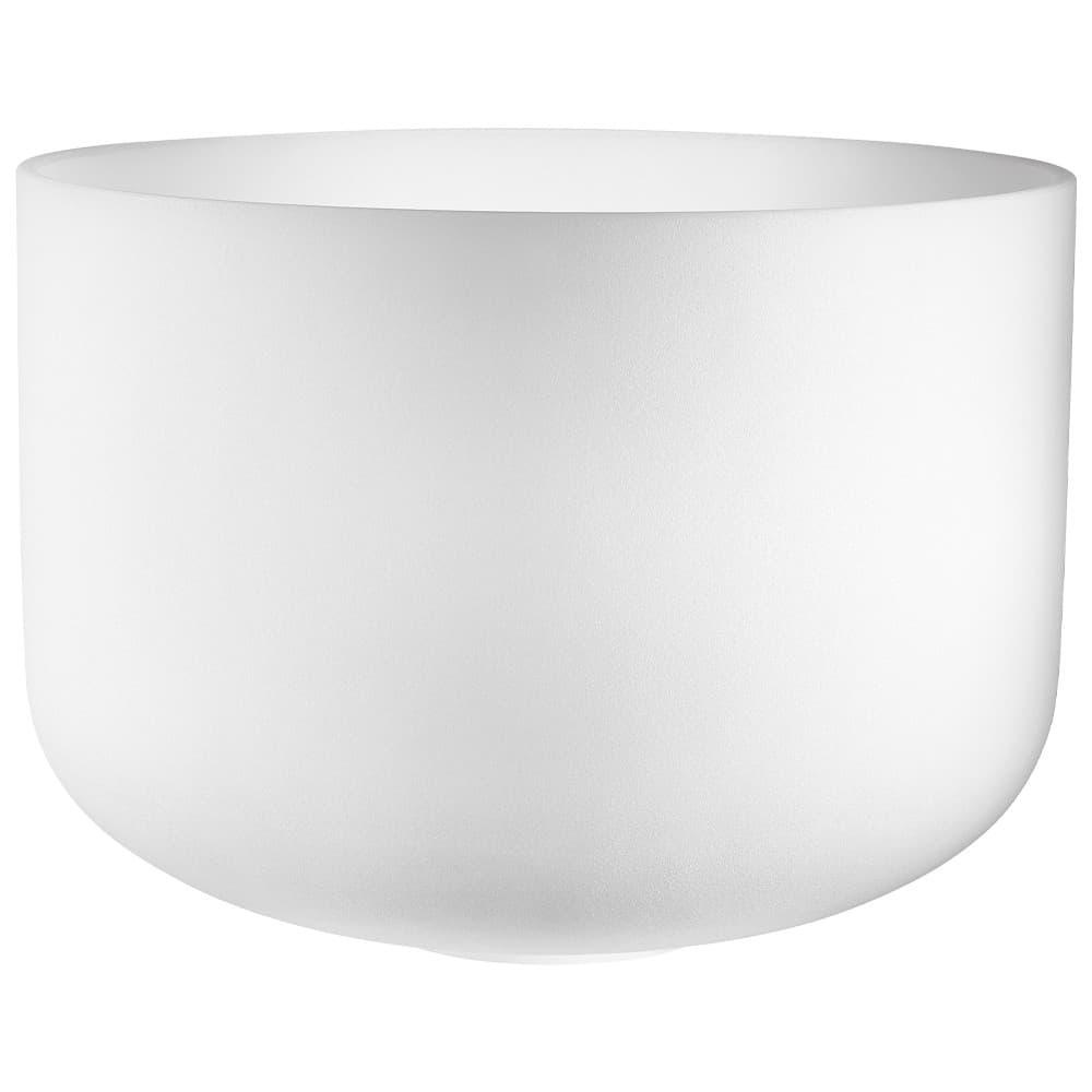 White-Frosted Crystal Singing Bowl 16" - D3/Sacral Chakra/440 Hz