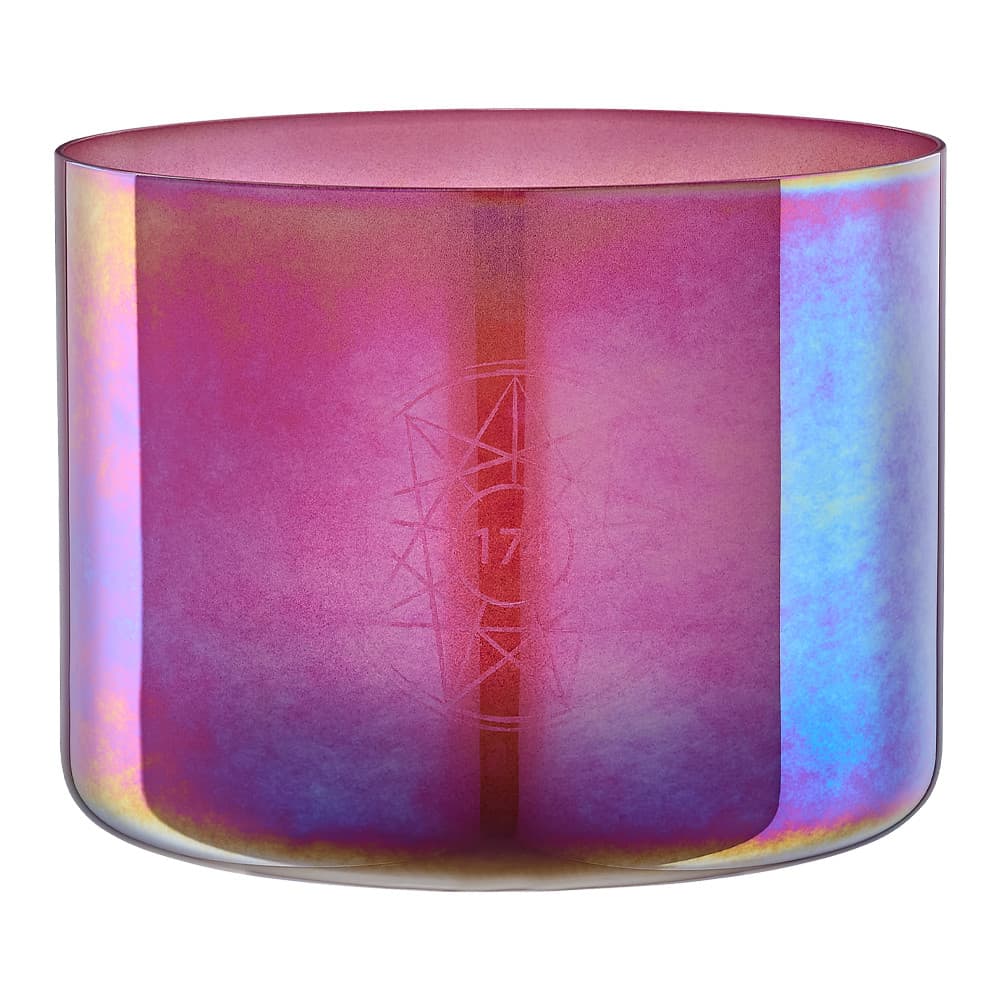 8" Essence Solfeggio Crystal Singing Bowl 174 Hz, Brandy Rose